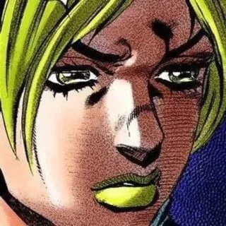 😔 Jolyne Cujoh JoJo's Bizarre Adventure 애니메이션, 죠죠, 죠린, 스톤 오션, 만화, 캐릭터 telegram sticker