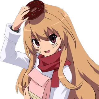😇 Taiga Aisaka Toradora! Anime, Cartoon, Donut, Taiga, Aisaka, Toradora telegram sticker