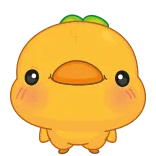 🤩 Dessin animé, Mignon, Kawaii, Canard, Animal, Jaune telegram sticker