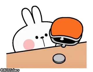 💸 귀여운, 토끼, 카와이, 스티커, 토끼 telegram sticker