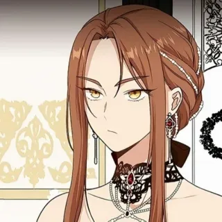 👗 mujer, retrato, dibujo animado, anime, personaje, joyería telegram sticker