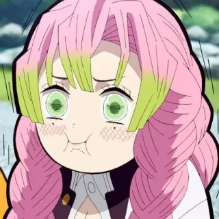 🎐 Mitsuri Kanroji Demon Slayer anime, cute, demon slayer, mitsuri kanroji, chibi, funny telegram sticker