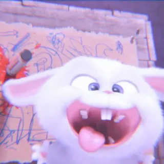 🐰 Snowball The Secret Life of Pets rabbit, animal, cartoon, bunny, character, animated whatsapp sticker