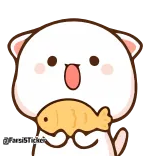 😋 @TarotSticker imut, kucing, stiker, kawaii, binatang, ikan telegram sticker