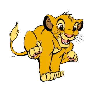 🦁 Simba The Lion King Simba, Il Re Leone, Disney, leone, cucciolo di leone whatsapp sticker