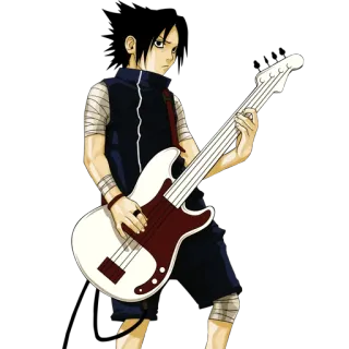 🎸 Anime, Chitarra, Musica, Personaggio, Adolescente, Cartone animato telegram sticker