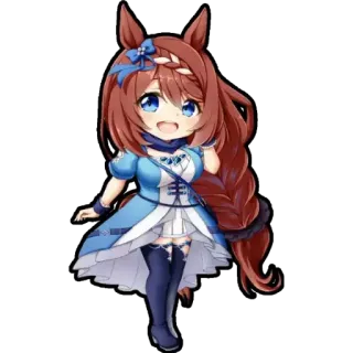 😍 Anime, Chibi, Dessin animé, Mignon, Manga, Fille cheval telegram sticker