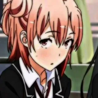 🖇 Yui Yuigahama My Teen Romantic Comedy SNAFU Anime, Meisje, Schattig, Romantische Komedie, Oregairu, Yui Yuigahama telegram sticker