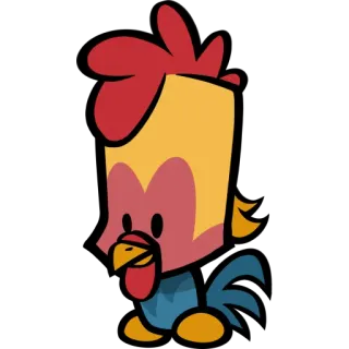 😎 pollo, dibujos animados, animal, gallo whatsapp sticker