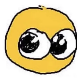 😶 Emoji, Kuning, Kartun, Mata, Stiker whatsapp sticker