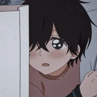 🎆 anime, menino, ruborizar, fofo telegram sticker