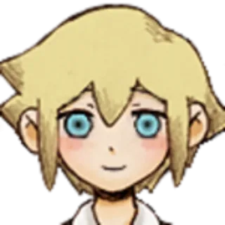☺️ Basil OMORI อนิเมะ, วิดีโอเกม, ยิ้ม, น่ารัก, ผมบลอนด์ telegram sticker