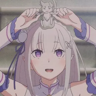🦕 Emilia Re:Zero anime, Emilia, Re:Zero, cute, waifu telegram sticker