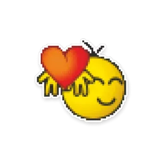 ❤️ Emoji, Trái tim, Tình yêu, Dễ thương, Vàng, Vui vẻ telegram sticker