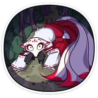 🦊 animal, créature, monstre, renard, forêt, fantaisie telegram sticker