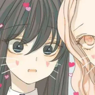 ⛲ Chica anime, Dibujos animados, Lindo, Orejas de gato, Corazones telegram sticker