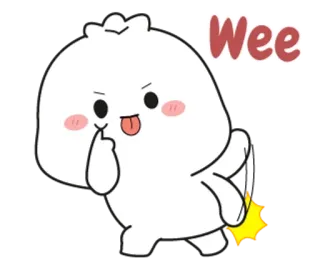 💭 Wee cartoon, cute, offensive gesture telegram sticker