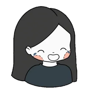 😂 cartoon, happy, woman, girl, smile telegram sticker