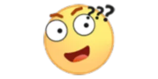 🤔 emoji, confused, question, face, expression, cartoon telegram sticker