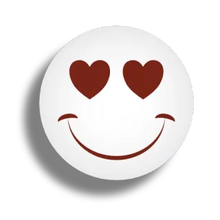 😍 表情符号, 爱心眼, 爱, 笑脸, 脸 telegram sticker