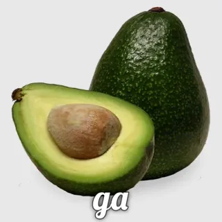 👍 да 아보카도, 과일, 음식, 건강한, 녹색 telegram sticker