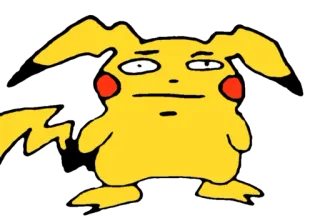 😧 Pikachu pokemon, pikachu, kartun, karakter telegram sticker