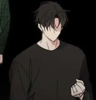 ✊ uomo, anime, personaggio, illustrazione, arte telegram sticker
