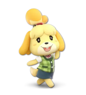 🐩 Isabelle Animal Crossing Isabelle, Animal Crossing, hond, videogame, personage, schattig telegram sticker