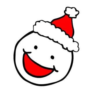 🤶 natal, topi santa, musim dingin, liburan, kartun, meriah telegram sticker