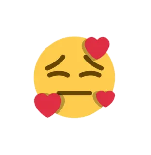 🥰 Emoji, Amor, Corazones, Triste, Emoticono telegram sticker