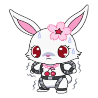 😰 Hase, Anime, Cartoon, Süß, Sakura, Kirsche whatsapp sticker
