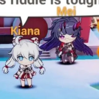 😶‍🌫️ Kiana Kiana Mei Anime, Chibi, Mignon, Personnages, Kiana, Mei telegram sticker