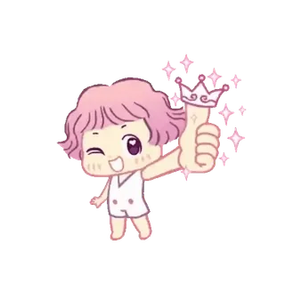 💕 carino, occhiolino, kawaii, scintille, pollice in su, positivo telegram sticker
