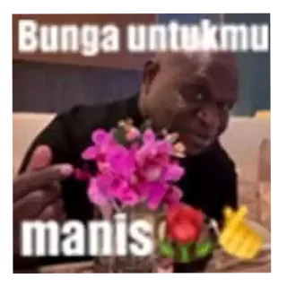 🌸 Bunga untukmu manis flower, romantic, man, gesture, gift, meme, sweet, heart telegram sticker