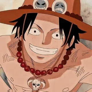 🌟 Ace One Piece Anime, Personaggio, Cartone animato, Ace, One Piece whatsapp sticker