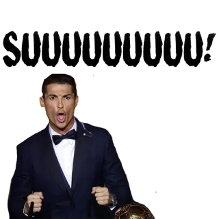 💁 Cristiano Ronaldo Cristiano Ronaldo, Calciatore, Pallone d'Oro, Atleta, Giocatore di calcio, Completo, Sport, Premio telegram sticker
