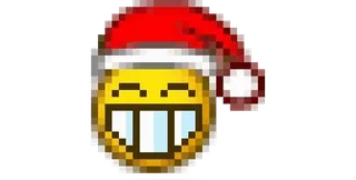 😁 이모티콘, 크리스마스, 산타 모자, 휴일, 축제, 스마일리, 축하 whatsapp sticker