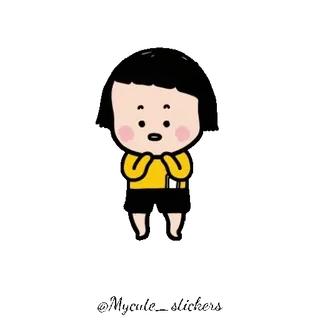 👧 Dessin animé, Personnage, Mignon telegram sticker