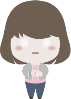 🙀 fofo, kawaii, menina, desenho animado telegram sticker