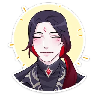 😊 アニメ, マンガ, キャラクター, 笑顔, 男性, デフォルメ whatsapp sticker