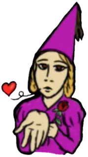 😘 kreskówka, pocałunek, miłość, serce, gnom telegram sticker