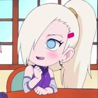 🌟 Ino Yamanaka Naruto anime, naruto, ino yamanaka, chibi, cute telegram sticker
