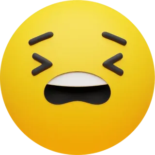 😫 emoji, triste, infelice, emozione, giallo whatsapp sticker