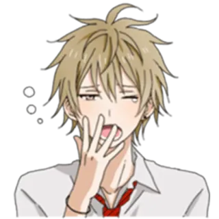💤 anime, manga, character, boy, yawning, tired telegram sticker