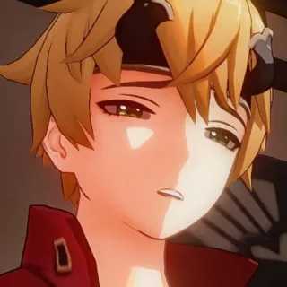 🐕 Thoma Genshin Impact アニメ, キャラクター, トーマ, 原神 telegram sticker