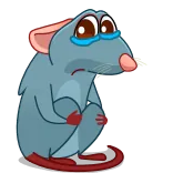 😭 Ratte, traurig, Cartoon, Tier, Nagetier telegram sticker