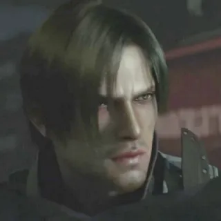 😒 Leon Kennedy Resident Evil Персонаж видеоигры, Леон Кеннеди, Resident Evil telegram sticker
