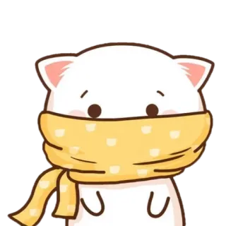 ✨ mèo, khăn quàng cổ, dễ thương, động vật, mùa đông telegram sticker