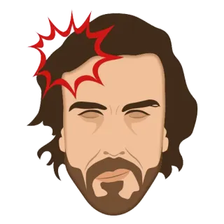 💢 person, gesicht, kopfschmerzen, wütend, cartoon telegram sticker