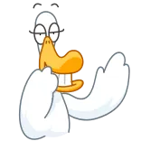 ๐ duck, bird, middle finger, rude, offensive whatsapp sticker